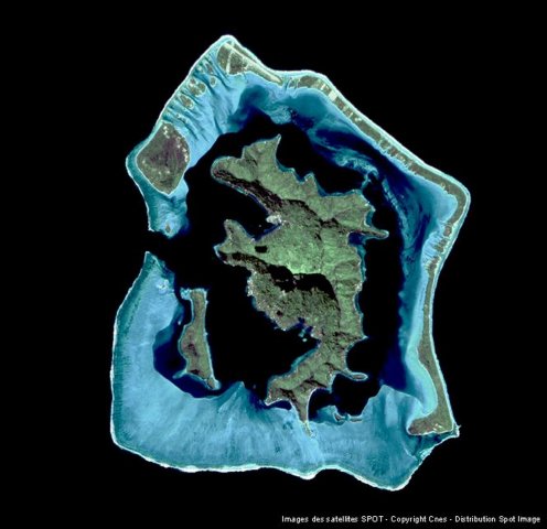 02- Bora-Bora vue du satellite SPOT 